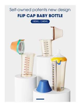 赤ん坊の三角形8 Oz 240ml BPAの自由な供給は反Colicフリップ帽子を広い首びん詰めにする