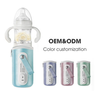 1本の速い突進スマートなUSBのウォーマーのガラス ミルクのハンドルの赤ん坊夜供給びんに付きOEM ODMのパテントの設計携帯用240ml 8oz 3本