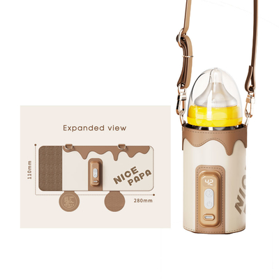 FDAの幼児USBの携帯用びん革紐を持つより暖かい旅行ミルク熱看守
