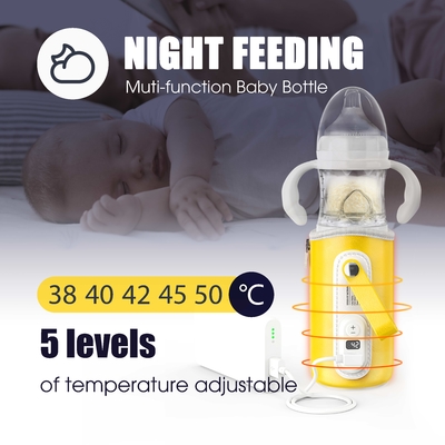 USBの充電器に電気暖房のウォーマーの方式ディスペンサーに与える夜ガラス赤ん坊のミルクの供給びん240ml
