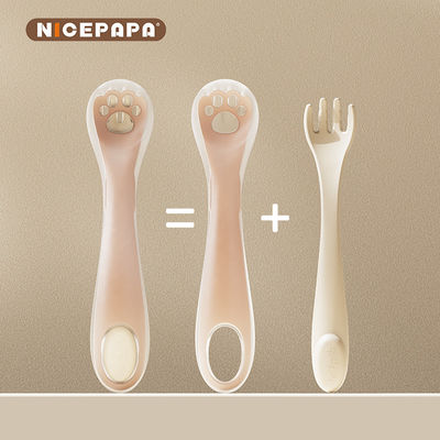 2入1 ベビースプーン&amp;フォーク ベビー用品 親子付き添い フォーク&amp;スプーン ベビー・フィッティングキット