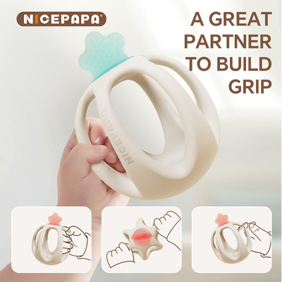NICEPAPAは100%食品グレードのシリコンベビー歯具を 感知する 落ち着くベビー製品 (ピンク)