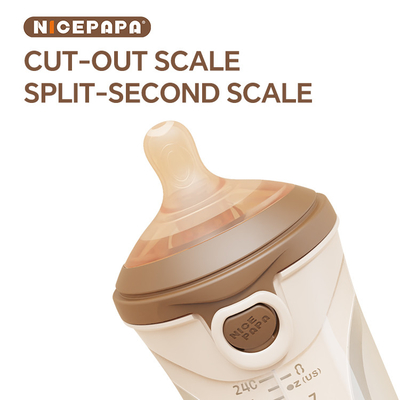 NICEPAPA FLIP-CAP 耐久性BPAフリー 食品グレード シリコン ベビーボトル ホールスケール 簡単に握れる (クロスホールM)